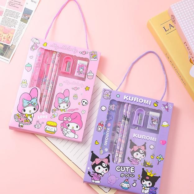 

Mampu Bersaing Set Alat Tulis Isi Tempat Pensil 7 In 1 , Buku Catatan Mini, Pensil, Rautan, Penghapus Dan Penggaris