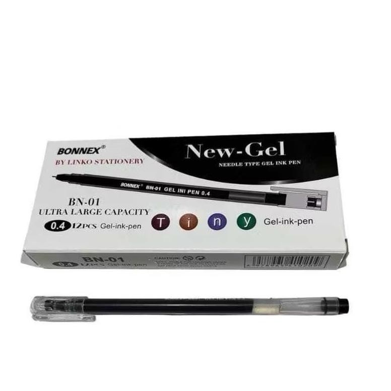 

Trendi [1 Pack] Promo Pulpen Gel Bonnex Zuixua New Jell Linko Isi 12Pcs-Pulpen Gel New Jell 0.4Mm