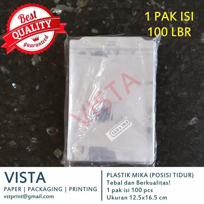 

MURAH Plastik Mika Tempat ID Card / Kartu uk 12.5x16.5, Lbh TEBAL 015 isi100