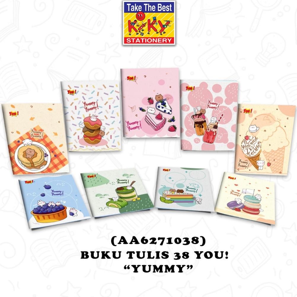 

Berkualitas 1 Pack / 10 Pcs Buku Tulis Murah You By Kiky Isi 38 Lembar