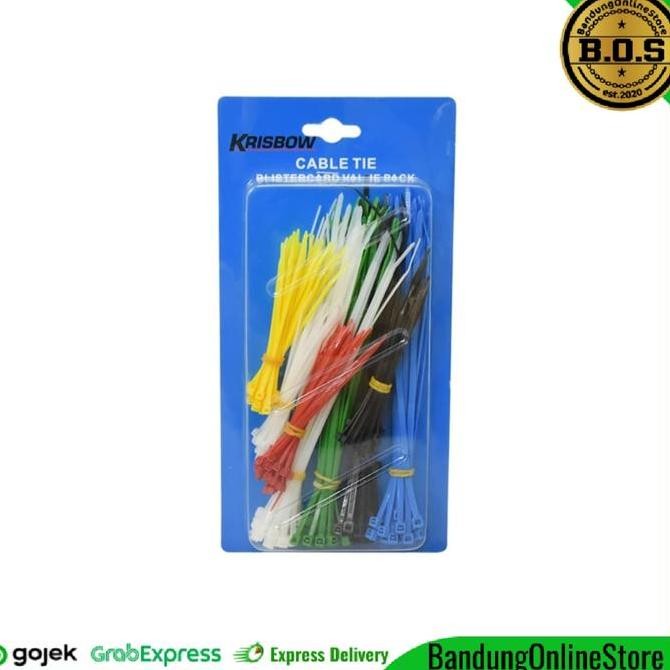 

BRG BARU Tali Ripet Cable Ties KRISBOW Set Tali Pengikat Blistercard 200 Pcs