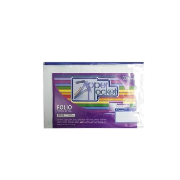 

DISKON Map Zipper Pocket F4 FC Folio Bambi / Pelindung dokumen F4 Folio