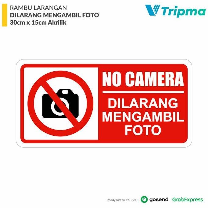 

BRG BARU Rambu No Camera 30cm x 15cm Acrylic / Akrilik