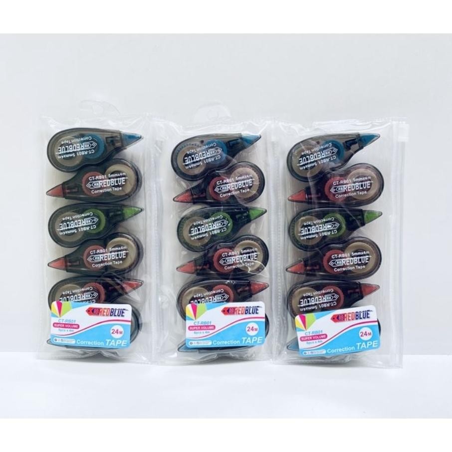 

Praktis Correction Tape 1 Set Isi 6 / Tipex Kertas Murah 24 Meter / Tip Ex / Tipe X