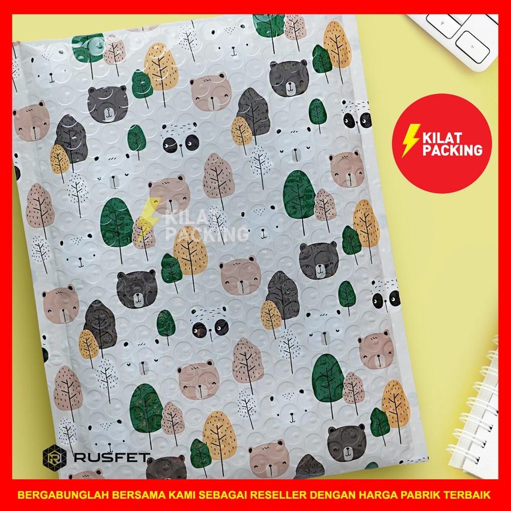 

Amplop Bubble 23Cm X 26Cm - Bubble Mailer Motif Beruang Lucu - Bubble Packing Rusfet Premium Murah