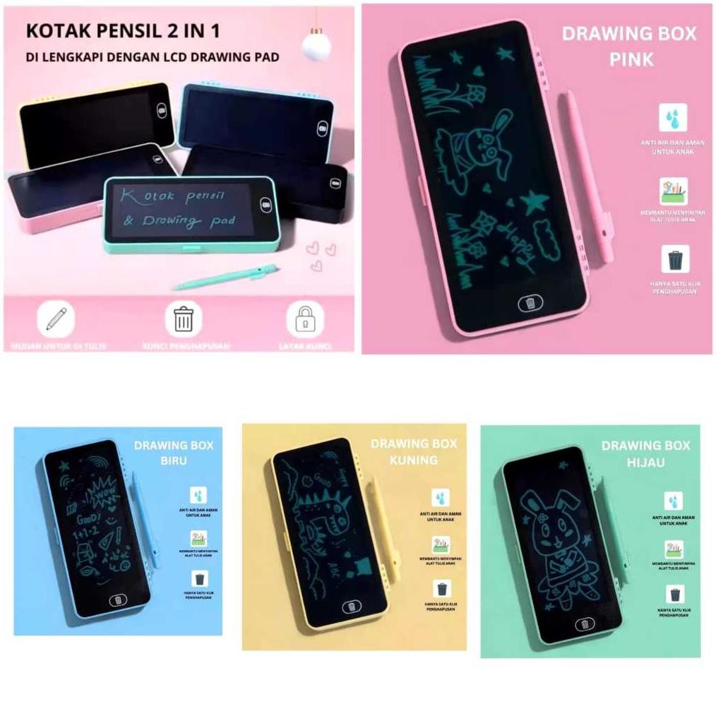 

Hemat Ab121 Kotak Pensil Case Besar Lcd Writing Drawing Box Case Ukuran Besar Pencil Drawing Pad Edukasi 2In1