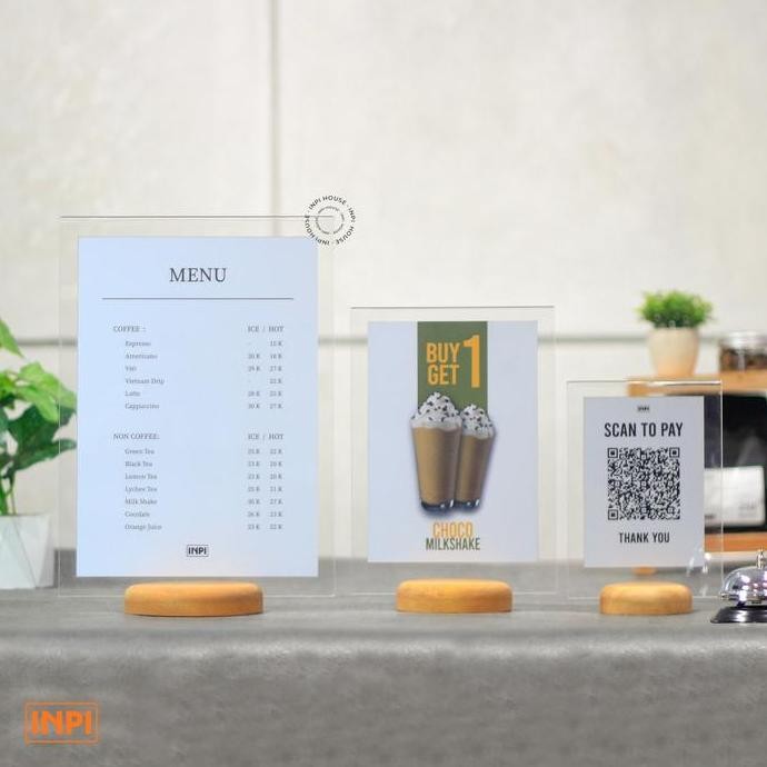 

HRG DISKON Sign Standing Menu Kayu Akrilik - INPI House