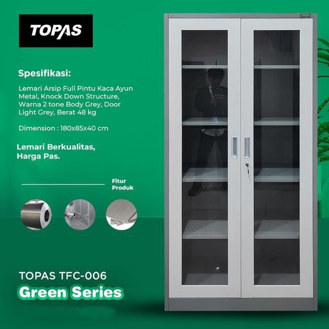 

BRG BARU Lemari arsip besi 2 pintu swing