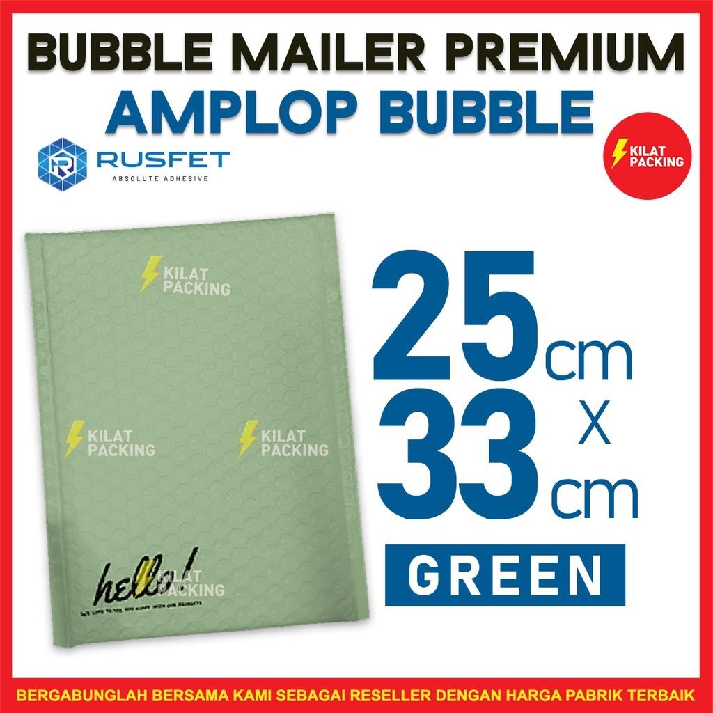 

Amplop Bubble Mailer Packing 25X33 Cm Envelope Padded Rusfet Green