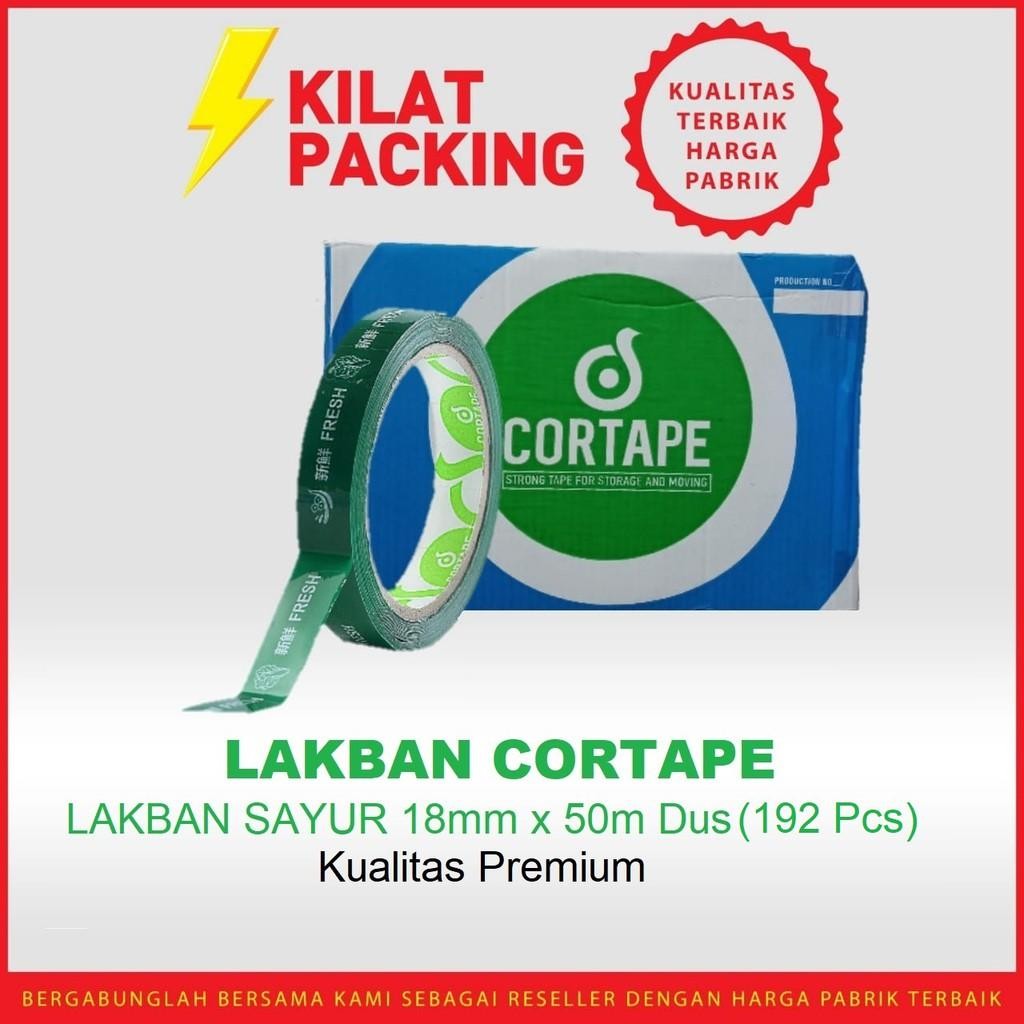 

Lakban Sayur Fresh (Merk : Cortape Uk 18Mm X 50M ) Dus-Grab/Gojek