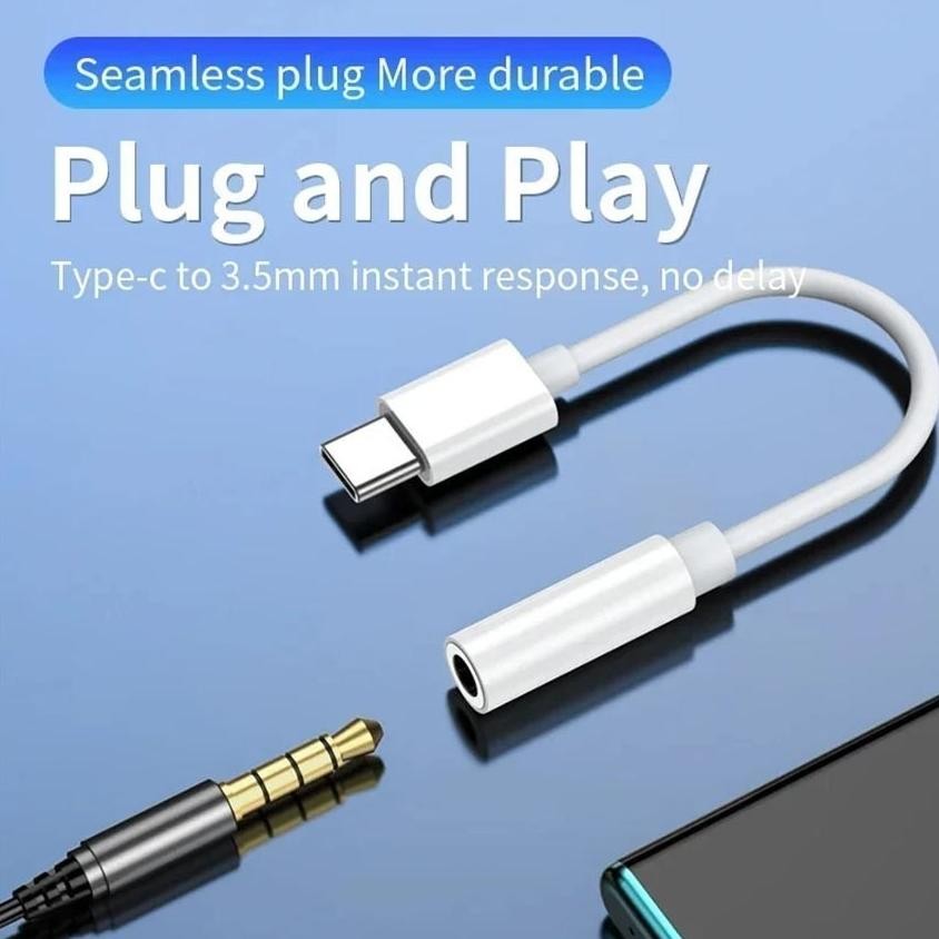 Premium Xiaomi Audio Converter Tipe C Jack 3.5mm Konektor Adapter Type Headset Earphone Mi 10T Poco 