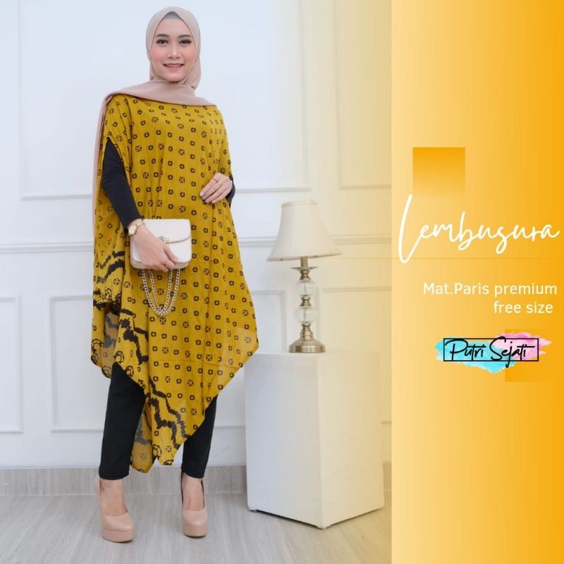 Sale Kaftan Batik Asimetris Neena / Dres Batik Wanita Modern Batik Jumbo Ori