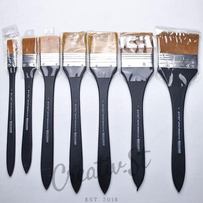 

Big Sale !!! V-Tec Kuas Lukis Lebar Paint Art Brush 813 Long Black Cat
