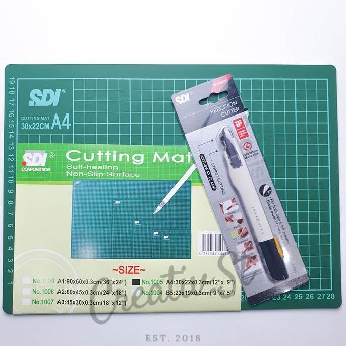 

Hot Promo !!! Sdi Cutting Mat A4 + Pen Cutter Precision Cutter