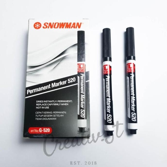 

Big Sale !!! Snowman Spidol Permanen Fine Tip G-520 H Permanent Marker