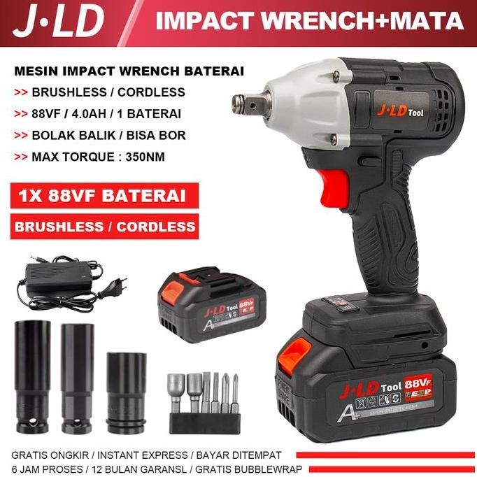 Promo | 88Vf Mesin Bor Impact Wrench  Cordless Impact Wrench 48S By Jld Tools
