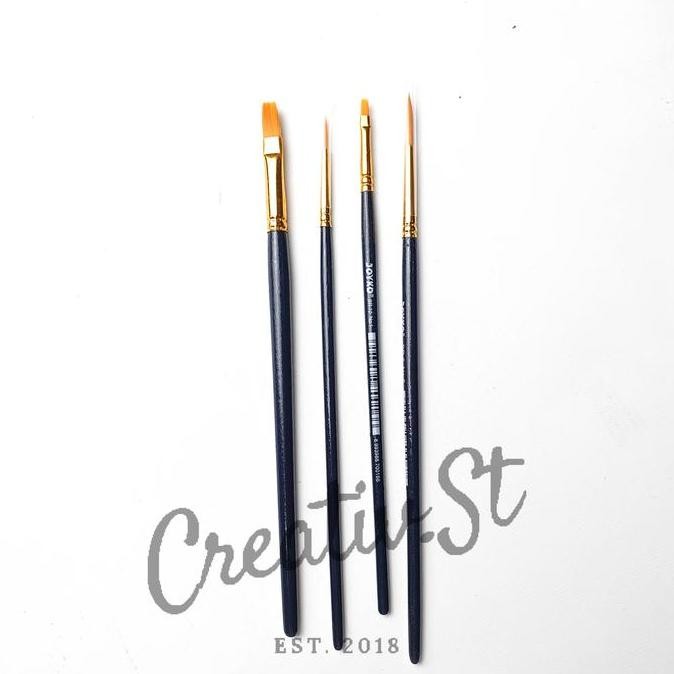 

Segera Miliki !!! Joyko Kuas Lukis Paint Art Brush Set Round Flat Br-6 Br-10