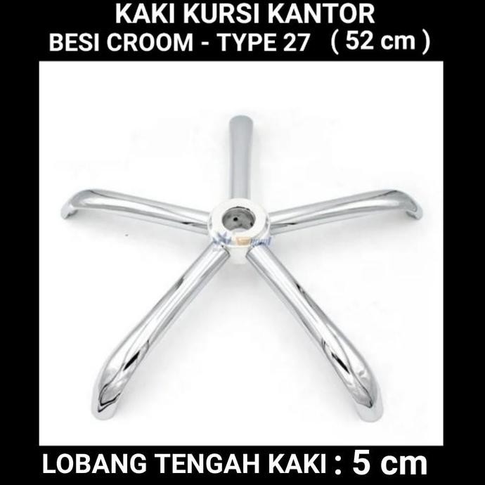 Kaki Kursi Kantor Besi Chrome, Kaki Kursi Gaming , Kaki Kursi Staff Co