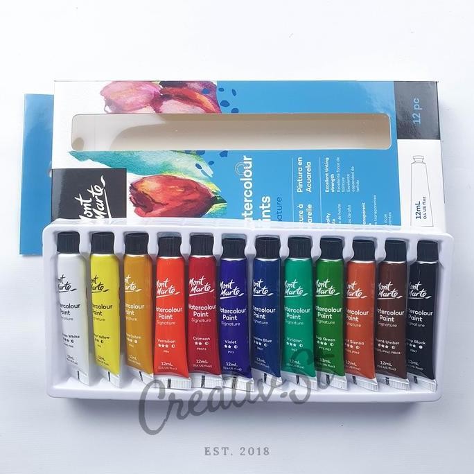 

New Collection !!! Mont Marte Signature Watercolor Paint 12 Ml Pmhs0027 Cat Air