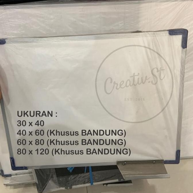 

Termurah !!! Papan Tulis / White Board & Black Board 2 In 1 40 X 60 Cm Whiteboard