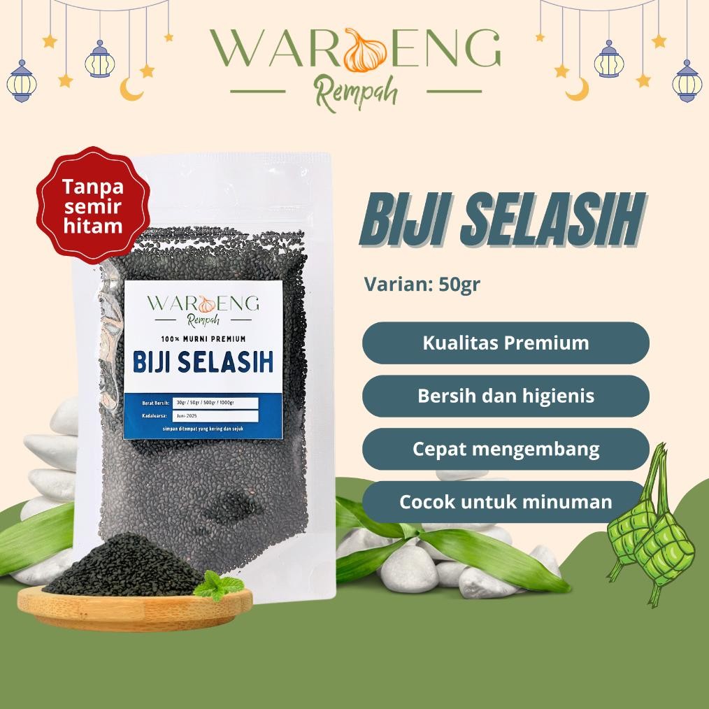 

Biji Selasih / Basil Seed / Waroeng Rempah Murah - Rempah MSH