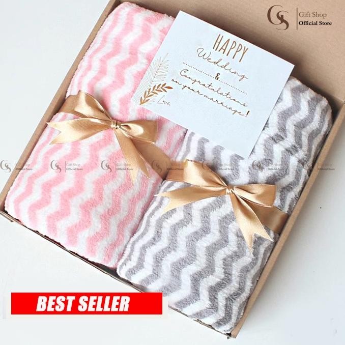 Handuk Couple Kado Pernikahan Hadiah Nikahan Untuk Sahabat Wedding Gift Hampers Seserahan