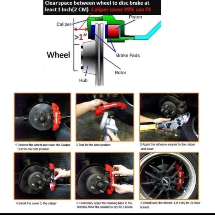 Sale Cover Kaliper Mobil/Cover Disk Lem Mobil/Cover Brembo Mbl Universal
