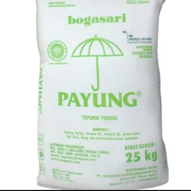 

READY STOCK TEPUNG TERIGU PAYUNG 25 kg, PENGIRIMAN GOJEK OR GRAB