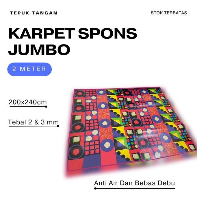 KARPET SPONS JUMBO Ukuran 200x240cm Tebal 3mm / Karpet Lantai Spons Jumbo Tebal Motif