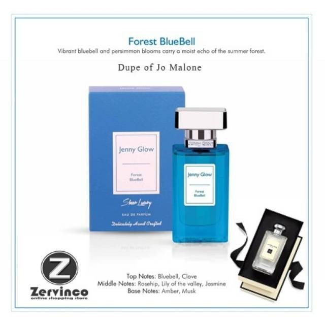 Jenny Glow Forest Bluebell For Women Edp 80ml - Clone Jo Malone