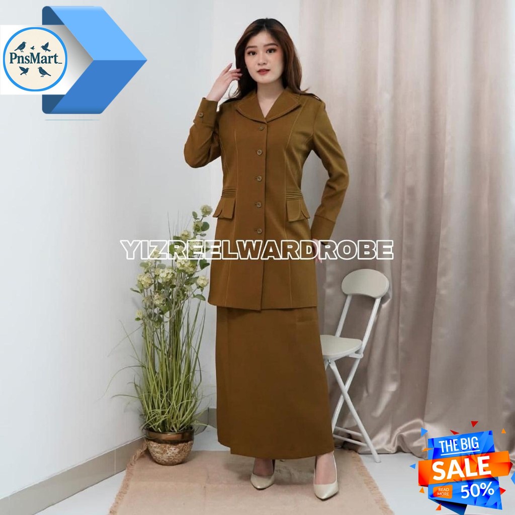 BLAZER WANITA / SERAGAM PNS / SERAGAM SEMI TUNIK / BAJU PNS WANITA / BAJU ASN / BAJU GURU WANITA - 6