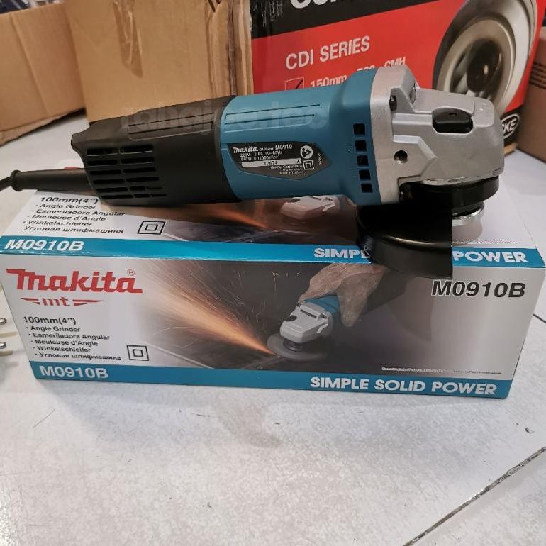 NEW Mesin Gerinda Tangan 4" Makita M0910B Angle Grinder 4 Inch M 0910B 0910 B M0910