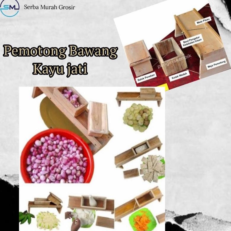 NEW Parutan Bawang/Pengiris Bawang/parutan serbaguna Kayu jati