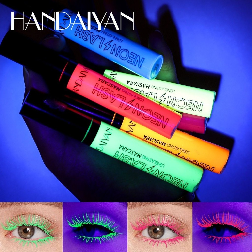 Fluorescent Color Mascara Glow Reflective Paint Stage Waterproof Sweatproof