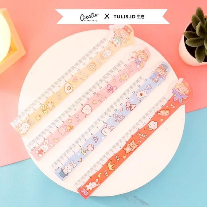 

Ready Stock !!! [Tulis Id Iki] Penggaris Plastik Transparan Motif Karakter Daily Ruler 15 Cm Cute Girl