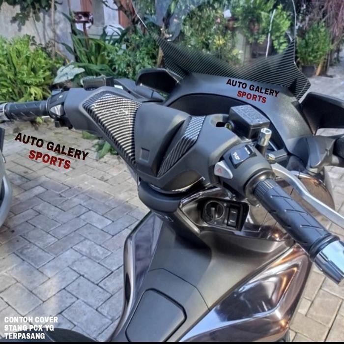 Cover Stang Pcx 160 Lokal 2021 Handle Bar Pcx 160 Lokal 2021 Carbon Original Dan Terpercaya