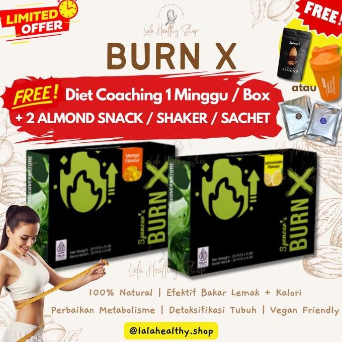

Spencer'S Burn X Mango / Lemonade + Free Diet Coaching | Bakar Kalori + Lemak Metabolism Booster 100% Natural Spencers Burnx Terbaru