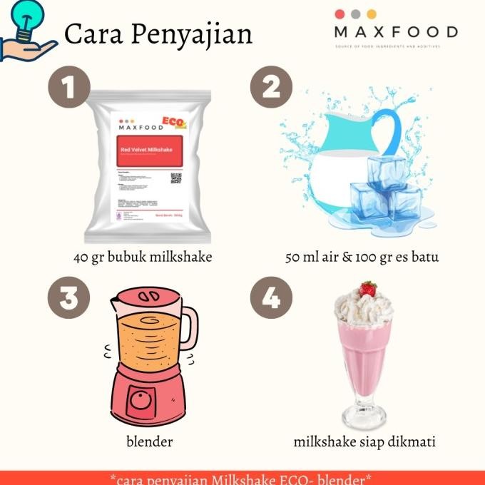 

Maxfood - [Eco] Red Velvet Milkshake / Bubuk Minuman Red Velvet 1 Kg Terbaru