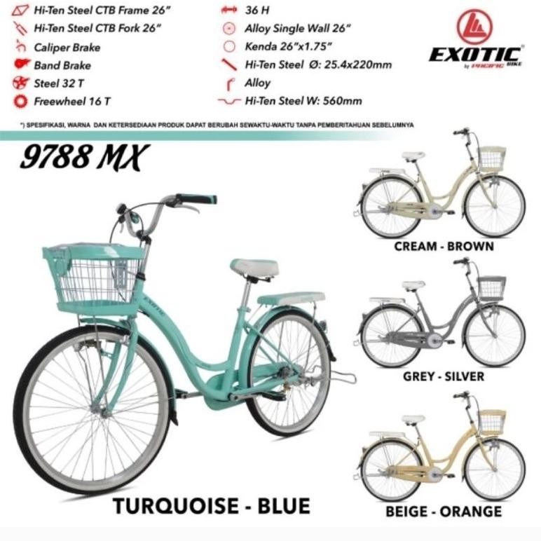 Sepeda Mini Dewasa 24 26 Inch City Bike Exotic ET 9788 MX 9788 GX ET 5503 SR 7speed 5503 Mx 7 Speed