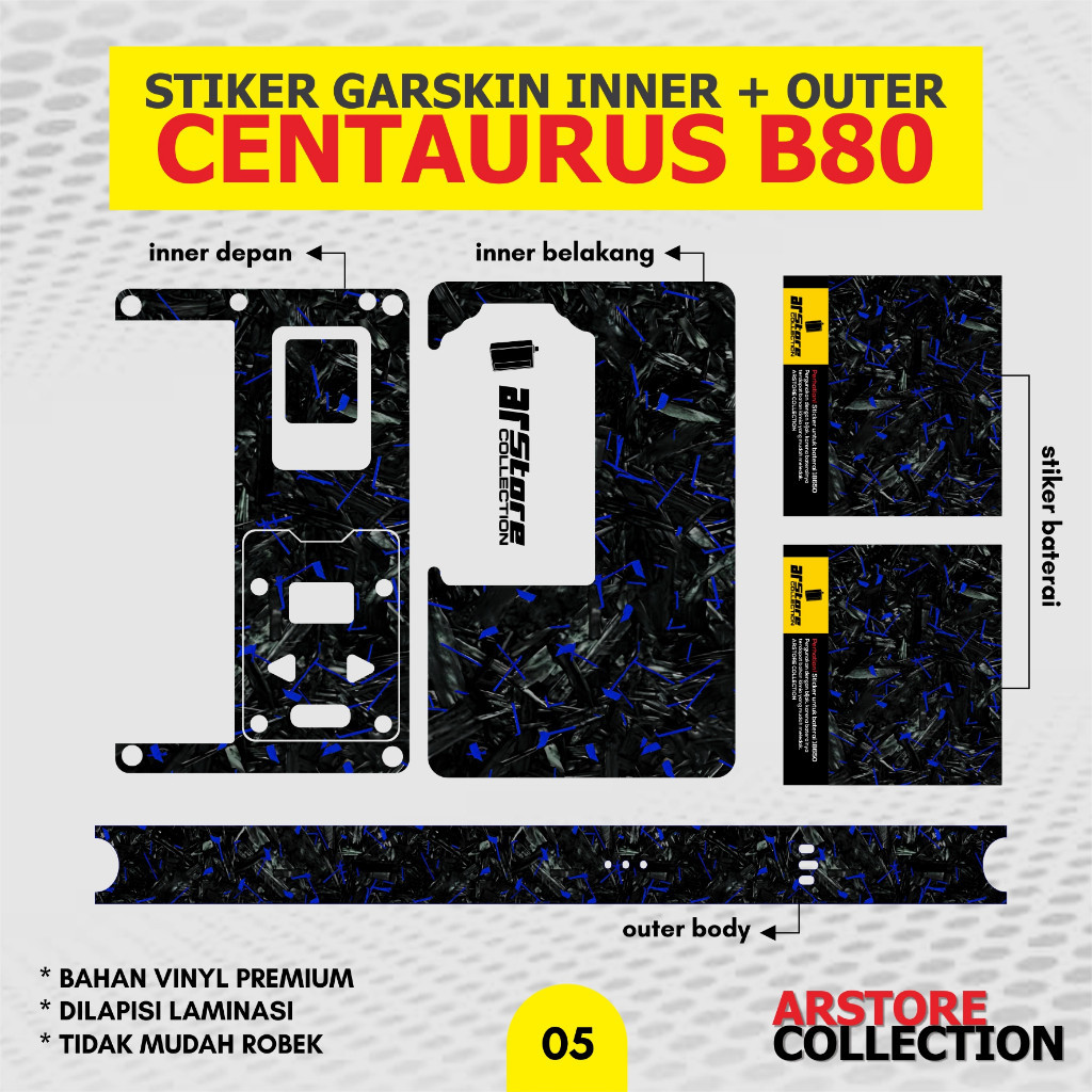 

Terlaris Presisi Arstore Stiker Inner Set B80 005 Casing/Stiker Panel Vynil Bisa Custom Dan COD