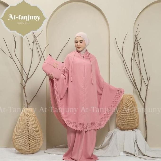 new Mukena dewasa daily Zayana Lasercut 2in1 Katun premium Atasan Cantik Gold Lembut Mukenah Bawahan