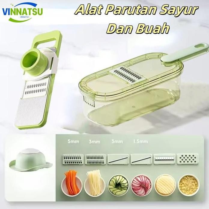 

Terlaris [Vinnatsu] Vegetable Cutter Premium Stainless Steel /Alat Parutan Sayur Dan Buah /Vegetable Grater Slicer Basin Slicer/Parutan Serbaguna Sayur Buah