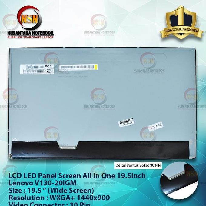 Terbaik Lcd Led Panel Screen Pc Aio 19.5 Lm195Wx1 Mv195Wgm Lenovo V130-20Igm