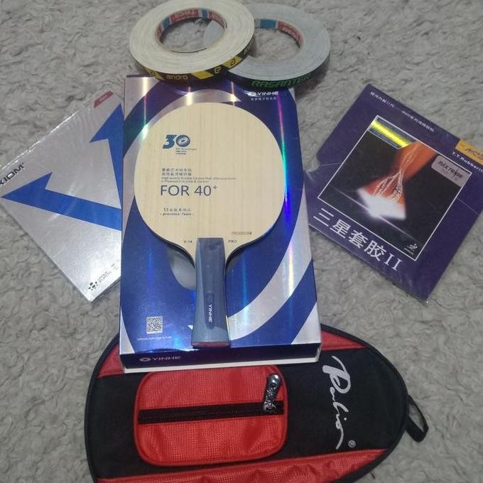 Special Price Paket Bet Pingpong Tenis Meja Yinhe V14 Pro Plus Karet Eropa Mantab