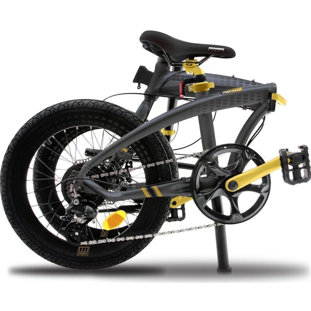 Sepeda Lipat 20 Inch MAXIMO Piegare Folding Bike 9 Speed Cyclo EX9 8.0 Grey-Gold