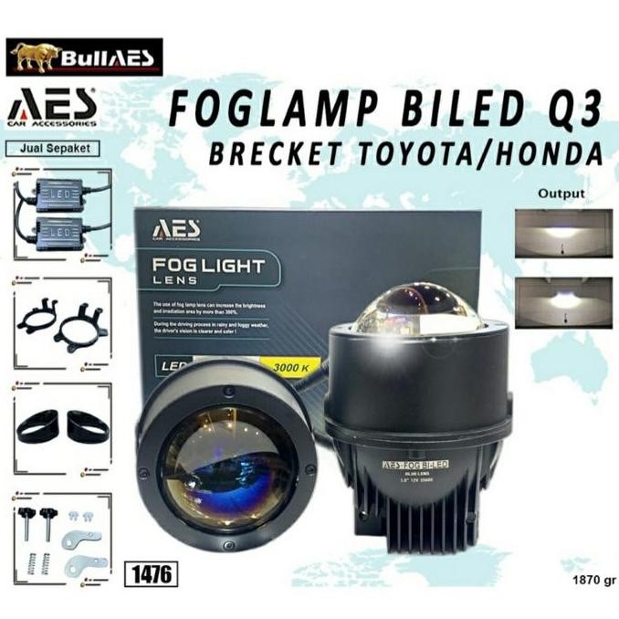 . Lampu Foglamp Biled Q3 AES 45W / Projector Biled Foglamp Aes 3 inch