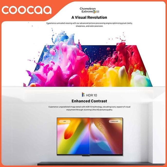 NEW COOCAA 50 INCH GOOGLE TV-4K UHD-DOLBY AUDIO  (COOCAA 50Y65)