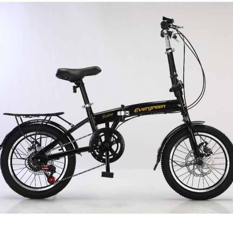 Sepeda Lipat Anak 16 Inc Merek Evergreen Rem Cakram Discke 7speed