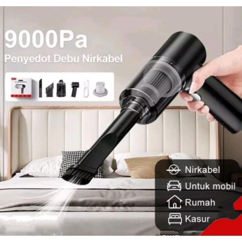 Vacuum Cleaner Wireless Portable Penyedot Debu Rumah Mobil USB Charging Vakum Cleaner Original Produ