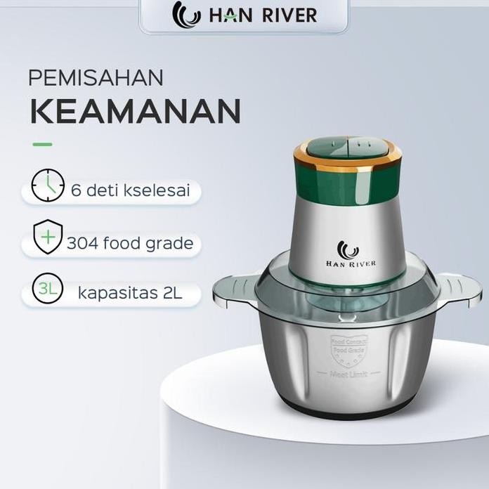

Terlaris Han River Blender Chopper 2L (Hrjrj04)Hijau